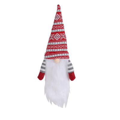 Weihnachten Weinflasche Zwerg Hut Topper niedlich 3D gesichtslos gestrickt langen Vollbart handgemachte Weihnachten