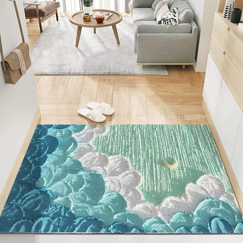 Oil Painting Entrance Door Mat Living Room Non-Slip Floor Carpet Bathroom Doormat Kitchen Rugs