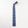 Silk Knit Striped Narrow Slim Blue [Ojie] 100% Tie, Pattern, Tie, Tie, NK-031
