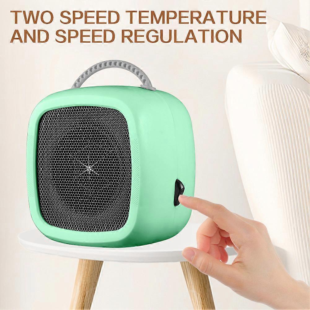 600W Space Heater Fast Heating Compact Electric Mini Fan Heater with Thermostat for Office Desk Bedroom