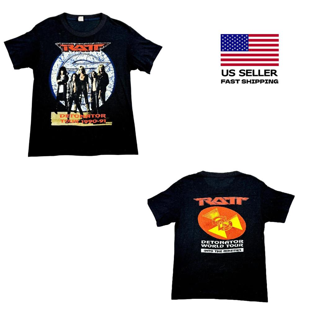 Vintage 90s RATT Band Tee Detonator World Tour Large Glam Hair Metal Shirt Unisex T-Shirt XXL