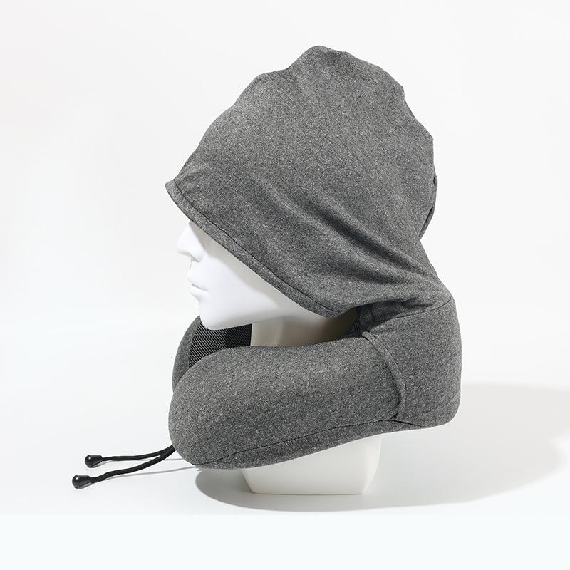 Portable Memory Foam U-Shaped Neck Support Pillow Set for Travel