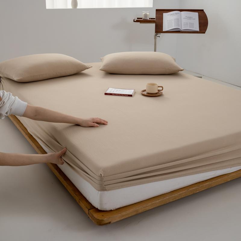 

Простыня на резинке из 100% хлопка с резинкой, регулируемый нескользящий чехол для матраса для односпальной двуспальной кровати размера «king-size» размером 140/160/180/200 см 160x200x30cm