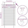 VidaXL Store plissé crème 70x150 cm largeur du tissu 69,4 cm polyester, store plissé de fenêtre, store accordéon, store 4015290