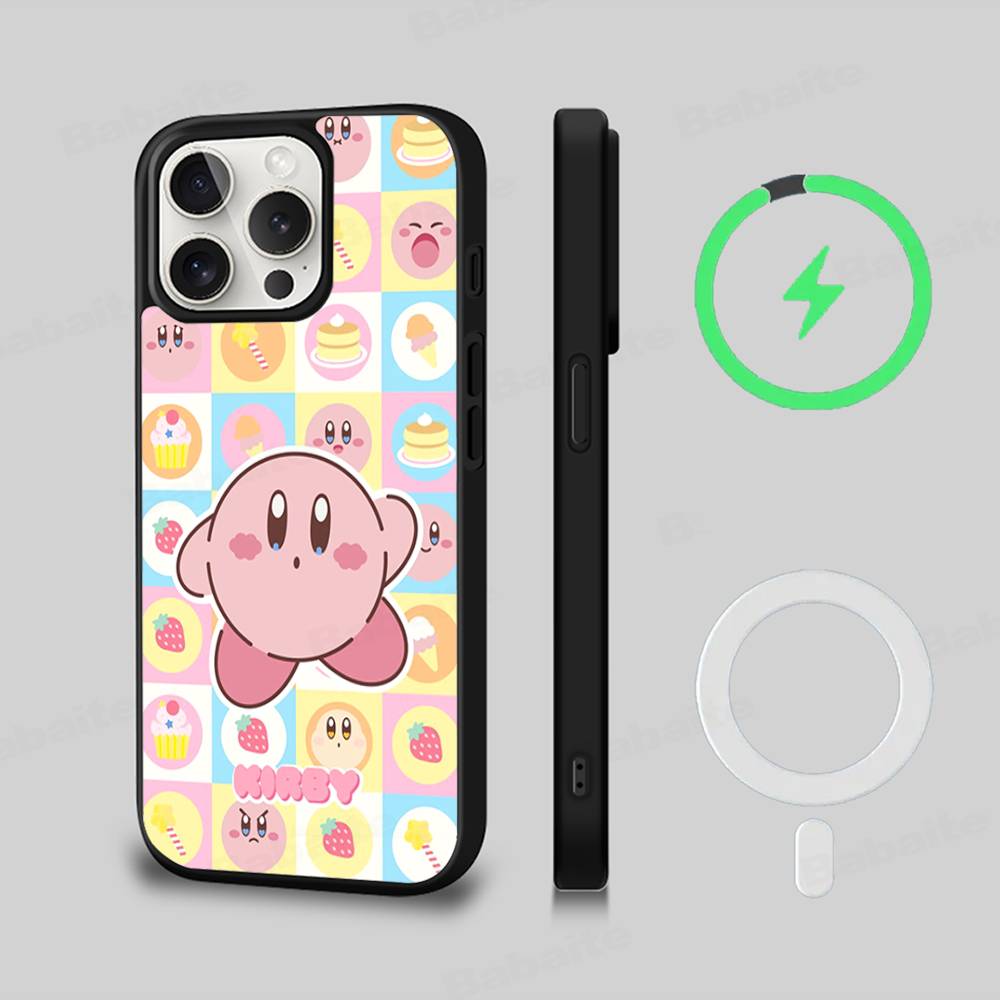 Stars K-Kirby Clear For Magsafe Magnetic Wireless Phone Case For IPhone 11 12 13 14 15 16 17 Pro Max Plus Cover