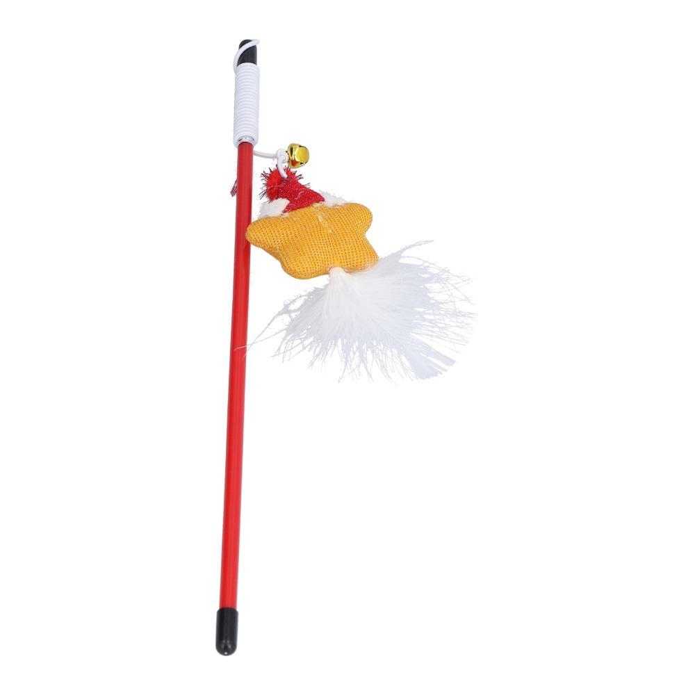 Star Type Cat Wand Toy 30cm Cat Exercise Toy Durable Fun Cat Stick  Interactive Play