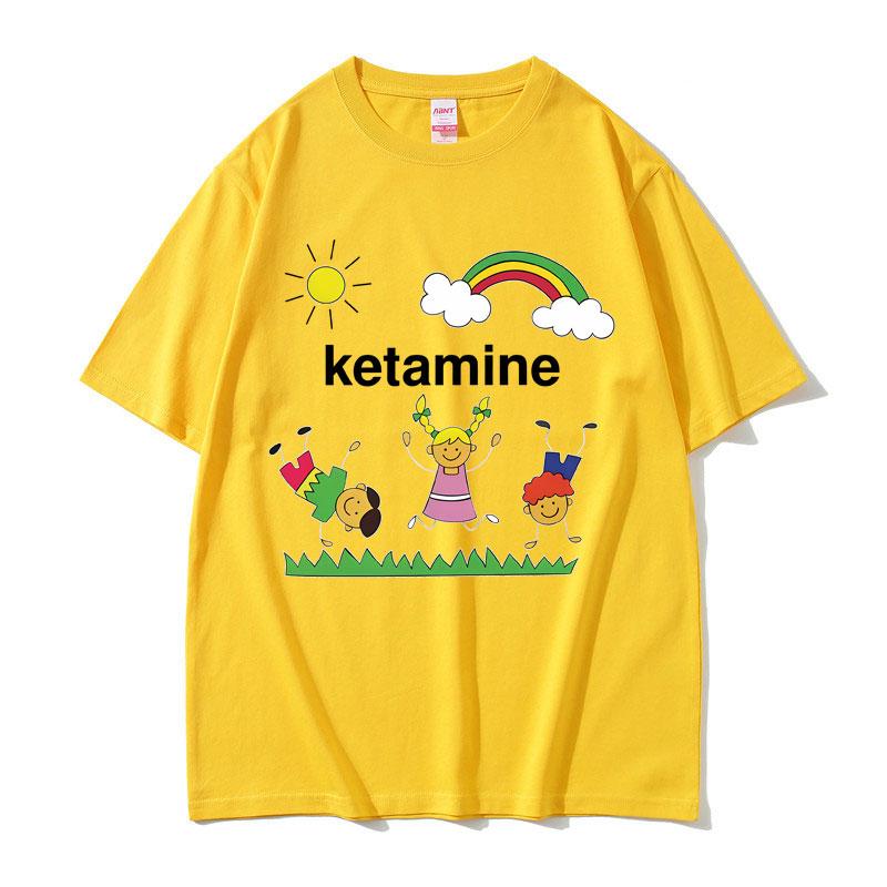 Ketamine Dancing Kids Dank Funny Meme T-shirt Men Women Fashion Casual Humor T-shirts Male Summer Cotton Short Sleeve T Shirt