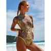 Smart Sunscreen Swimsuit Women's European and American Long-sleeved Mesh One-piece Swimsuit Swimsuit Short Skirt