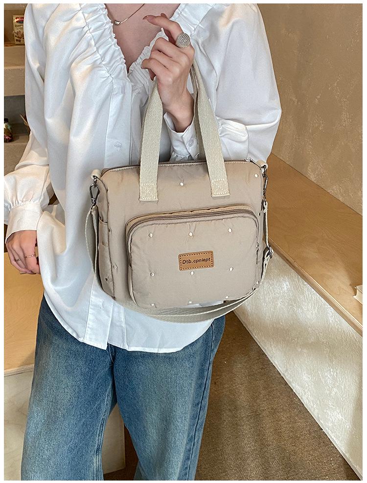 High-End Cotton Mummy Bag: Large Capacity Women's Handheld Shoulder & Crossbody Bag