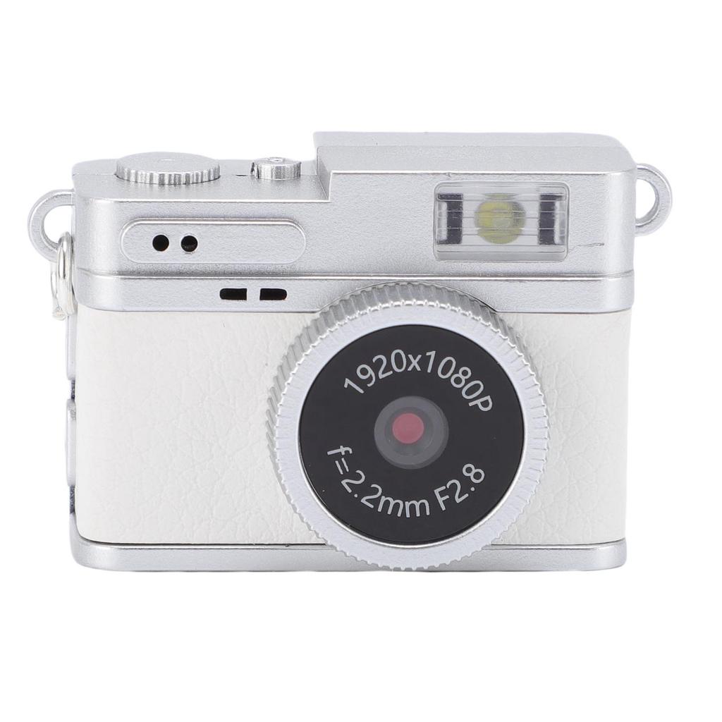 Small Keychain Camera 1080P 2MP 0.96in Color Screen 32GB Memory Card Retro Digital Camera with 4 Filters and LED Flash