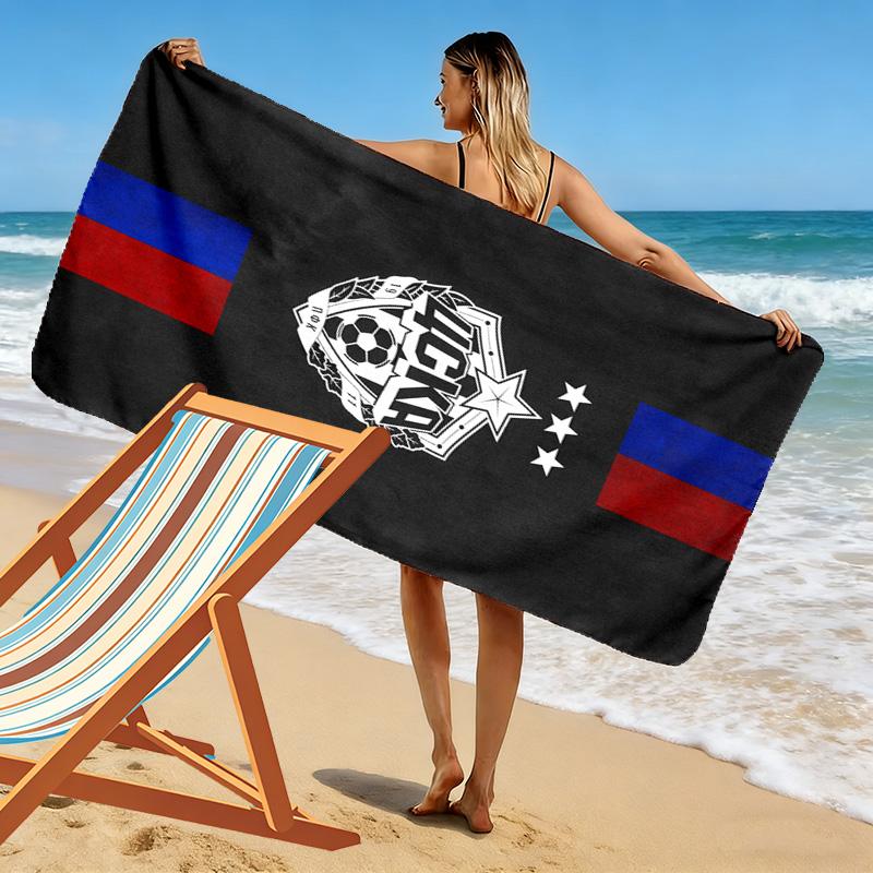 CSKA Moscow Print Beach Towel, Large Soft Quick Dry Towel for Beach Camping Swimming