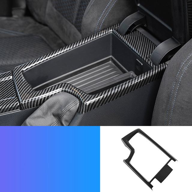 Carbon Fiber Muster Zentrale Armlehne Lagerung Box Rahmen Dekoration Abdeckung Trim Für Bmw F30 F31 F32 F33 F36 3 4 Seri 3GT