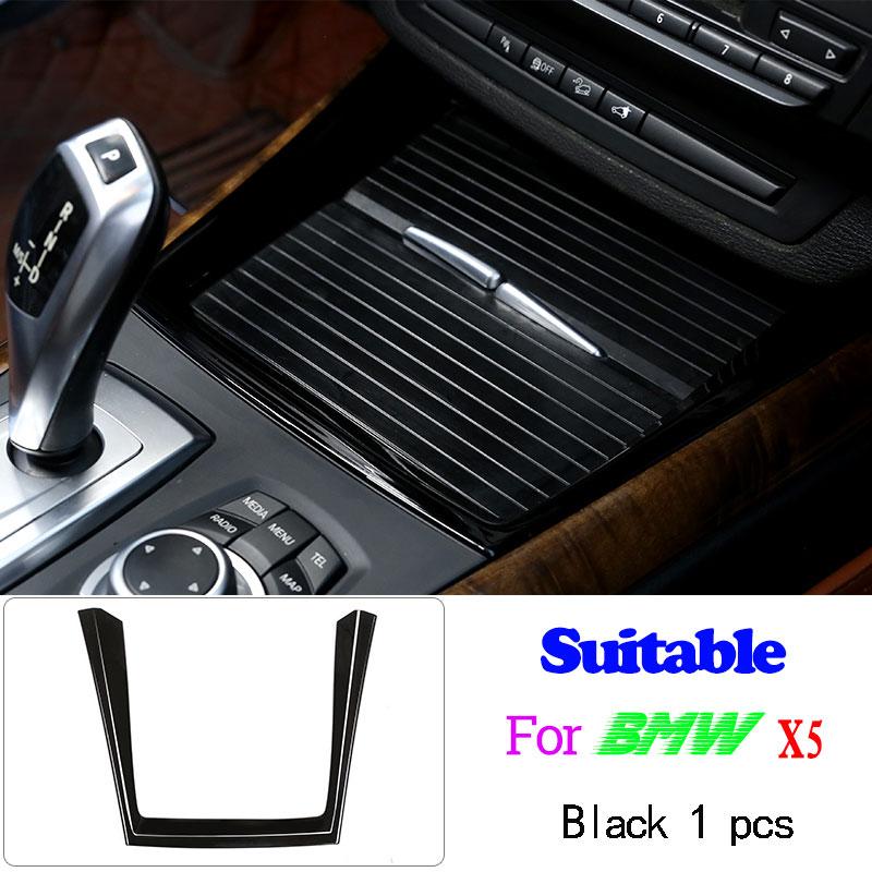 Glossy Black ABS Car Interior Steering Wheel Decoration Strip Frame Cover Trim Sticker For BMW X5 X6 E70 E71 2008-2013