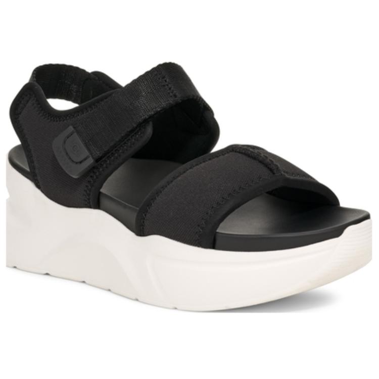 UGG LA Heights Sandale LA Stoff Bequem Schlichte Strandsandalen Damen Sandalen Schwarz 1170552-BLK