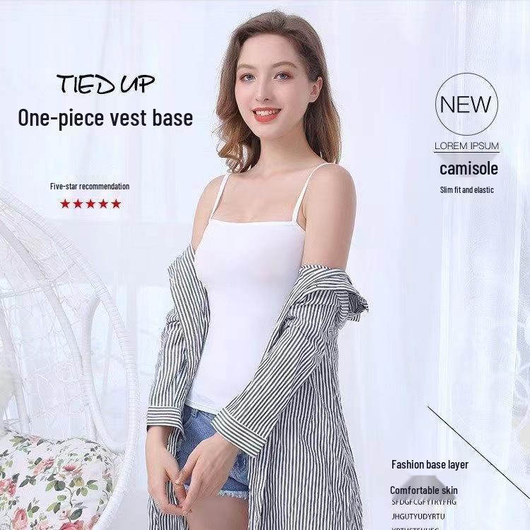 Women's Plus Size Round Neck Sleeveless Top: Slimming Solid Color Base Layer