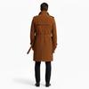 Brown Men's Handmade Trench Coat Stylish Soft Lambskin Leather Party Fashionable