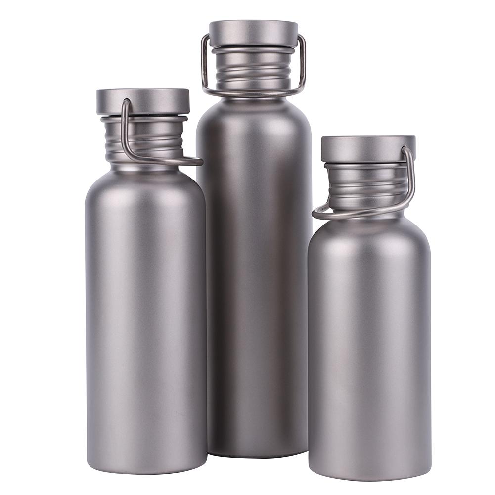 500/600/750ml Titanium Water Bottle with Lid Outdoor Camping Supplies Tourism Sports Leak-Proof Cycling Camping Water Bottle