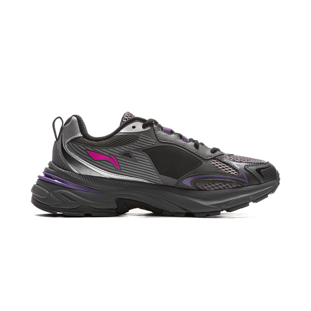 New LOL X LiNing Shock Absorbers Slip Resistant Abrasion Resistant Low Top Chunky Sneakers Men's Gray AGCV275-3