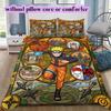 Copripiumino Morbido e Confortevole Anime Naruto, Set Biancheria da Letto per Bambini Regalo, Misura Extra Large, Varie Misure Disponibili