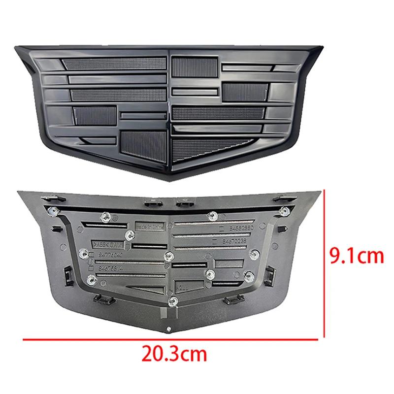 2PCS Car Front Rear Logo Cover Grille Trunk Badge Stickers for Cadillac CT4 2025 2024 2017 2020 Replacement Emblem Accessories