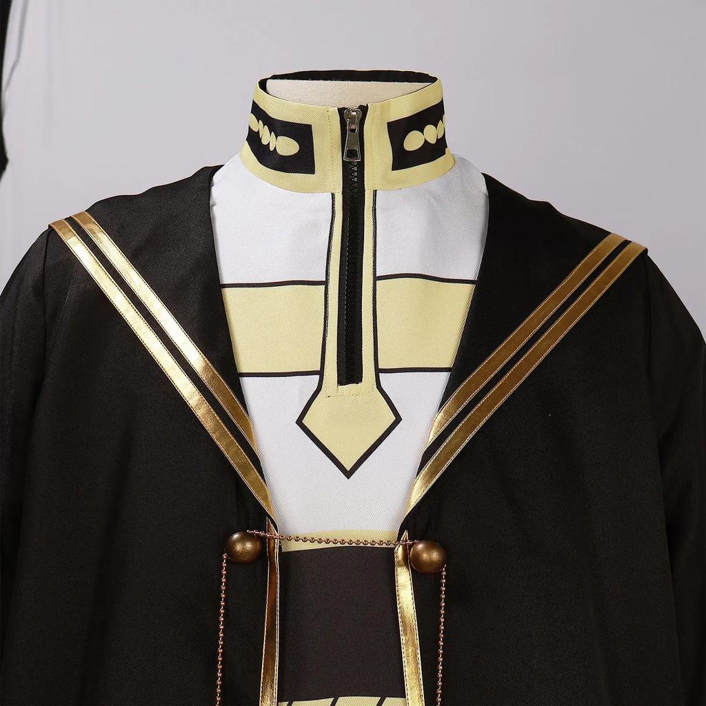 Anime Frieren At the Funeral Heiter Cosplay Costume Uniform Trench Full Set Fancy Outfit Top Coat Pants with Wig Halloween Carnival Party