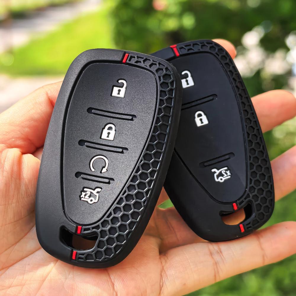 Silicone Car Key Case For Chevrolet Cruze Malibu Spark Sonic Impala Equinox Volt Trax Traverse Camaro Remote Fob Shell Cover