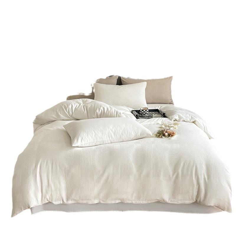 60 Long-Staple Cotton Beds,4-Pcs Set, Pure Cotton, Light Luxury, High-End Bedding, High-End Quilt Cover, Bed Sheet 3-Pcs Set