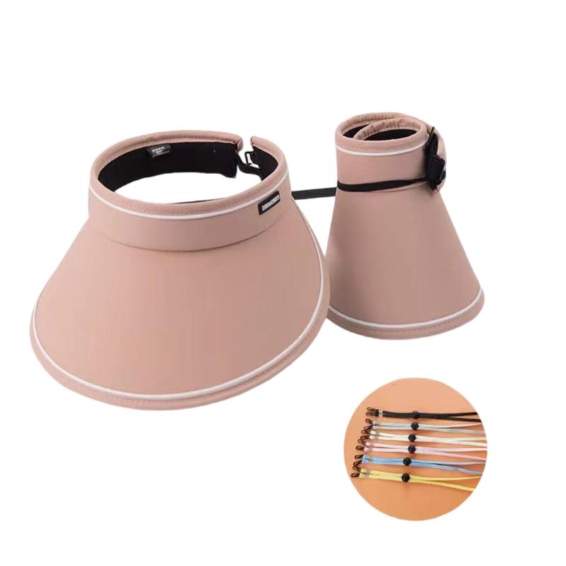 Outdoor Sun Protective Hat for Women Breathable Hollow Top Design Wide Brims Hat for Various Activity Fishing Cycling