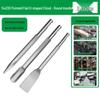 Electric Hammer Drill Bit Set: Square/Round/Hex Shanks, Ultra-Thin Flat/Point Chisel, Shovel, Slotted Wall-Cutting Chisel Head.