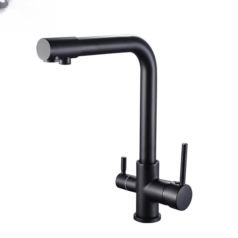 

TLXT Black Kitchen Faucet with Water Purifier & Hot/Cold Water