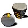 Set of 4 Tire Covers and Storage 420D Heavyweight Silver with Waterproof and Dustproof Tire Storage UV and Durability Tire Tote Bags Bags, Fabric,