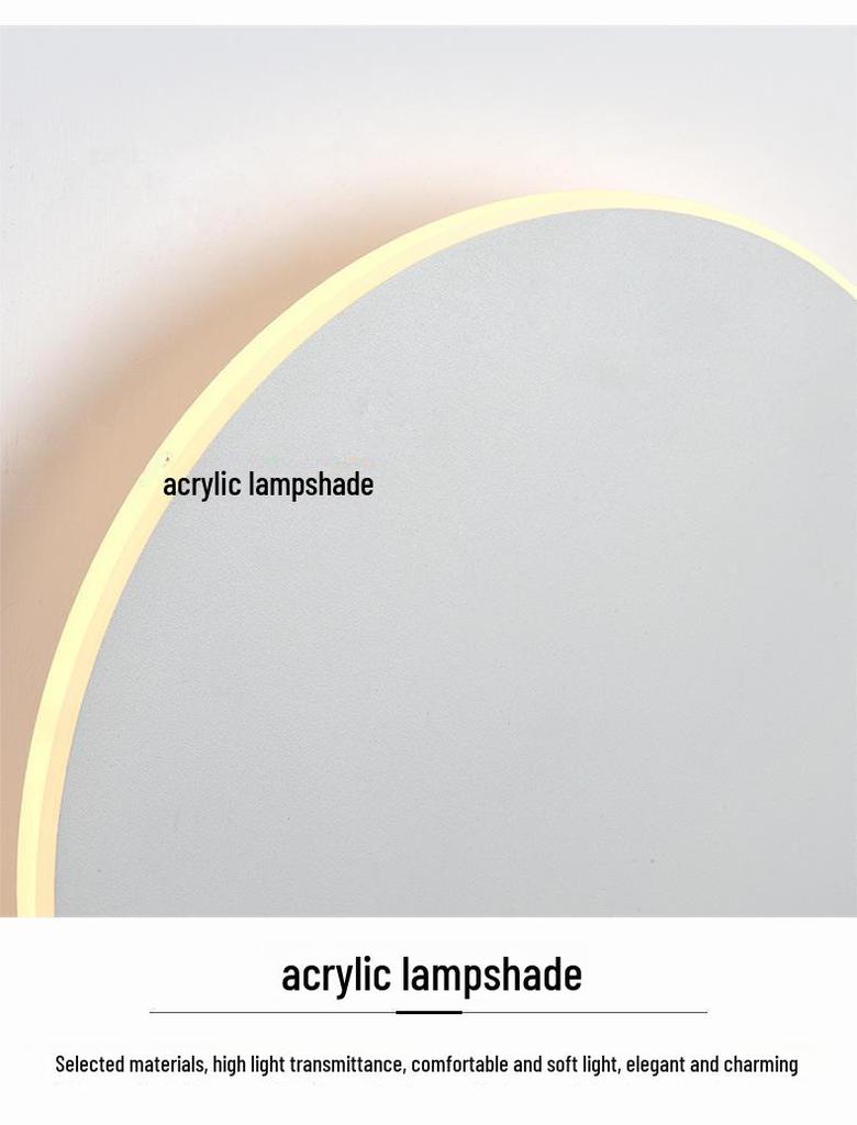 Nordic Modern LED Wall Lamp for Bedroom, Corridor, Staircase - Touch Control, Round Shape - Simple and Stylish Design