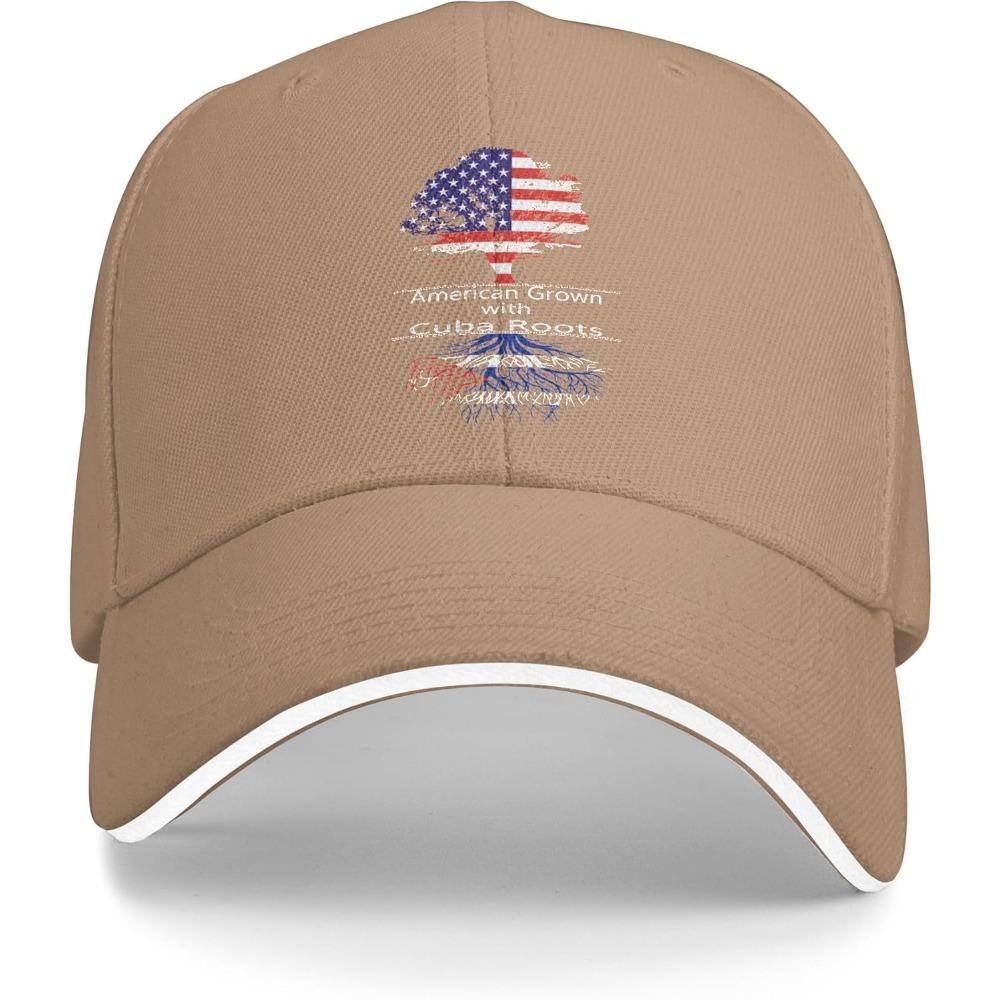 Sandwich Baseball Cap for Men & Women, 3-Layer Contrast Design Adjustable Hat, Lightweight Durable Cap