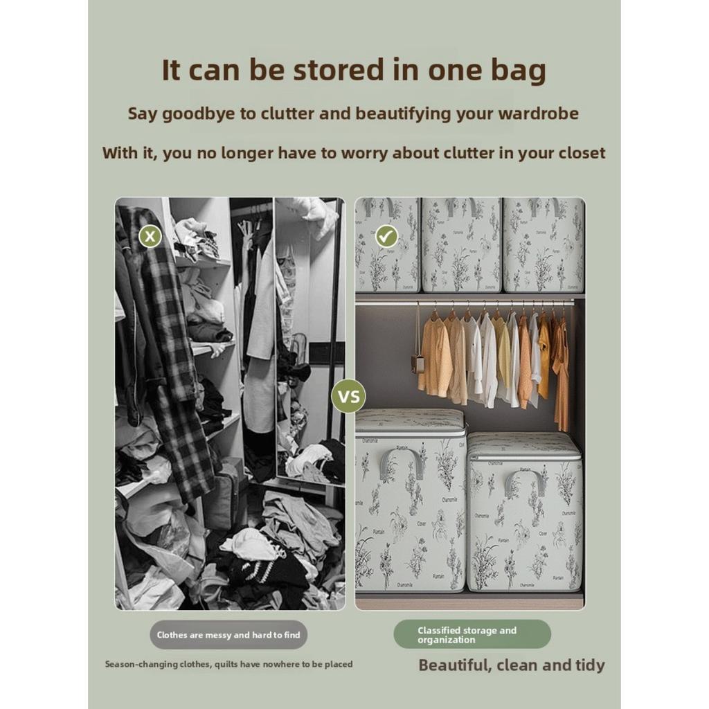 Clothing Storage Box, Household Large Capacity Clothing Sorting Box, Cotton Quilt Storage Bag, Moving Packing Bag