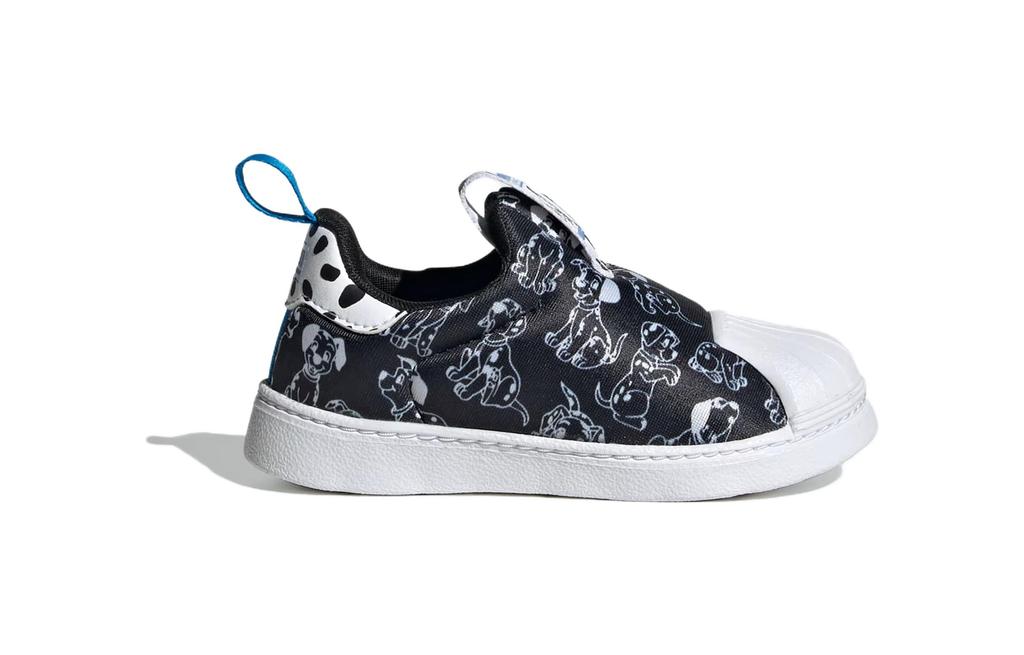 Disney X Adidas Originals SUPERSTAR 360 Comfortable Abrasion Resistant Low Top Toddler Shoes Black White ID9711