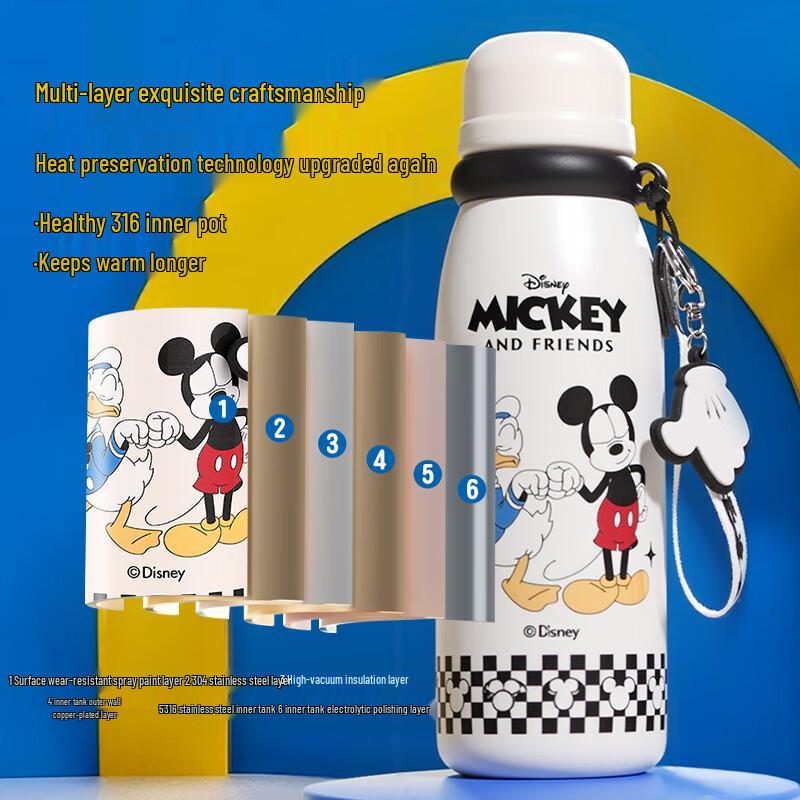 Disney 316 Stainless Steel Kids Insulated Straw Bottle