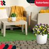 Plastic Flower Pot for Flowers and Herbs on the Balcony or Terrace, White, 15 cm, 2 pcs.