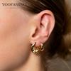 925 Silver Ear Needle Fashion Light Luxury Gold hoop earrings Classic Retro Collection earrings for women Jewelry Gift