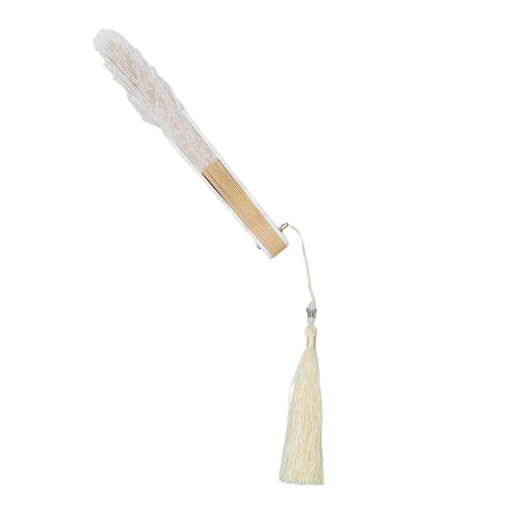 Elegant Lace Flower Hand Fan with Foldable Design Perfect for Daily Use Festivals Parties and Dance Performances