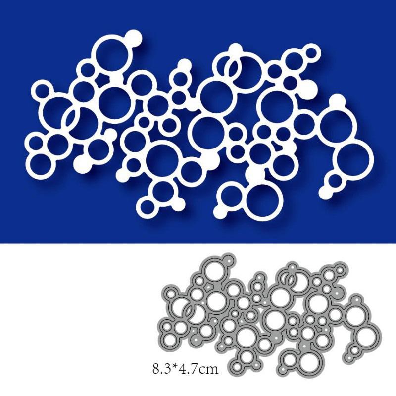 Circle Bubble Lace Collection Metal Stencil Embossing Cutting Dies for Diy Scrapbooking Paper Stamps for Card Embossing Craft Decor