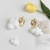 Gold-Plated Zircon Geometric Square Earrings - Stylish and Versatile Jewelry Accessory