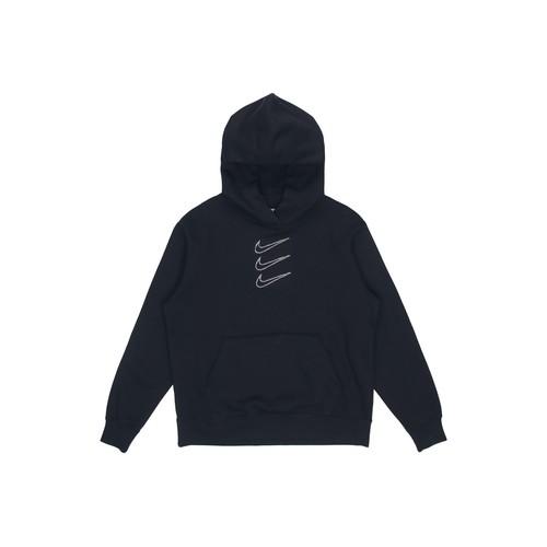 

Nike Women s Black Three-Swoosh Fleece-Lined Hoodie EU S чорний