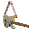 Original Vintage Style Pink Canvas Electric Guitar Strap [MUSIC FIRST] Design, 2-inch (5cm) Wide, Ukiyo-e "Shiba Inu" (Shiba Inu)