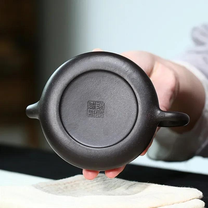 Yixing Teekanne Lila Ton Stein Schaufel Teekanne Chinesisch Berühmt Handgefertigt Tee-Set Kessel Teegeschirr Kundenspezifisches Teezeremonie-Geschenk 160ml