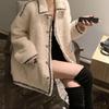 2025 Women's Autumn/Winter Loose Short Lamb Wool Fleece Cardigan