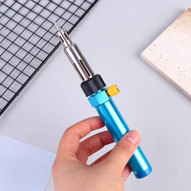 Handy Gas Soldering Pen Soldering Iron For Precise Welding And Heat Shrink For Diy Repairing With Changeable Tips 210~450 Celsius
