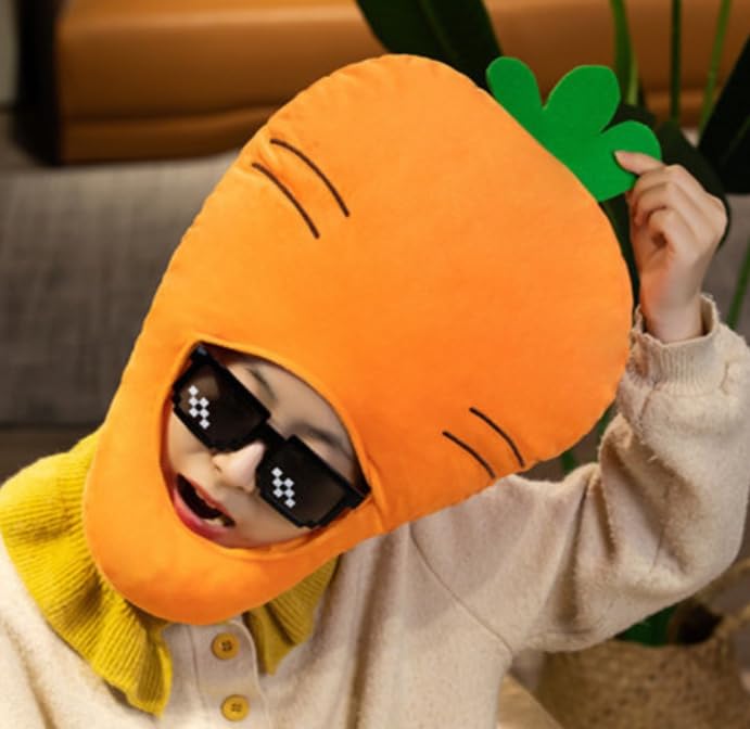 [DOKiDOKi] Carrot Hat Cosplay [Cute] Transformation Headwear Kigurumi Headgear Fluffy Cute Halloween Vegetable Greengrocer Carrot