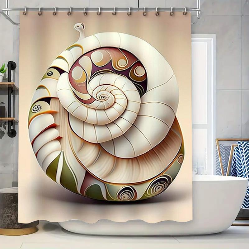 

Artistic Shell Shower Curtain Waterproof Home Decor Bathroom Accessories Customizable Size Available W60H190(CM)-1 Pcs