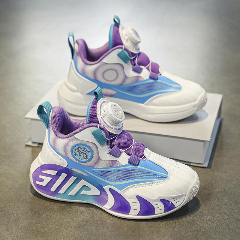 28-40 Kinder Übergröße Bequeme Atmungsaktive Modische Sport- und Freizeitschuhe High Top Basketballschuhe