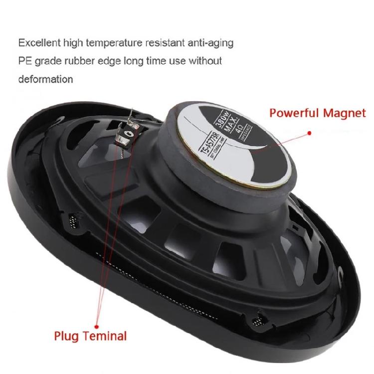 Coaxial Car Stereo Speakers Powerful Bass 380W, High Middle Tones with Easy Installation Suitable for Various Vehicles